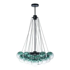 Art Deco Color Cluster Glass Globe Bubble Chandelier