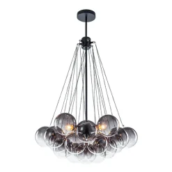 Art Deco Color Cluster Glass Globe Bubble Chandelier