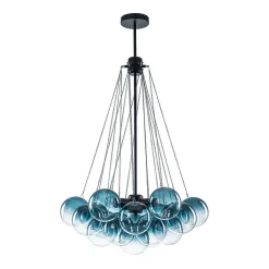 Art Deco Color Cluster Glass Globe Bubble Chandelier