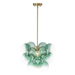 Art Deco Color 1-Light Cluster Glass Globe Bubble Chandelier