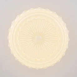 Art Deco Sculptural Milk Glass Schoolhouse LED Ceiling Light
