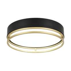 Black Gold Metal Round Dimmable LED Flush Mount Light 5CCT