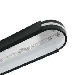 Black Minimalist Oval Dimmable LED Flush Mount Light