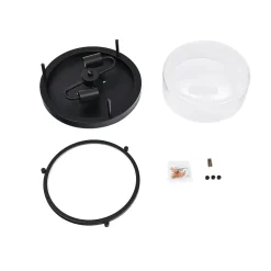 Black Seeded Glass Flush Mount