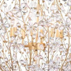 Bloom French Gold Blossom Crystal Floral Orb Chandelier
