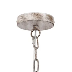 Boho 4-Light Wood Beaded Lantern Pendant
