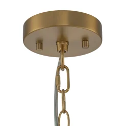 Brass Clear Glass Geometric Cube Lantern Pendant Light