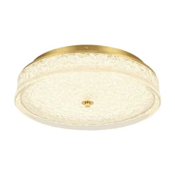 Brass Crystal Resin Art Dimmable LED Round LED Ceiling Light
