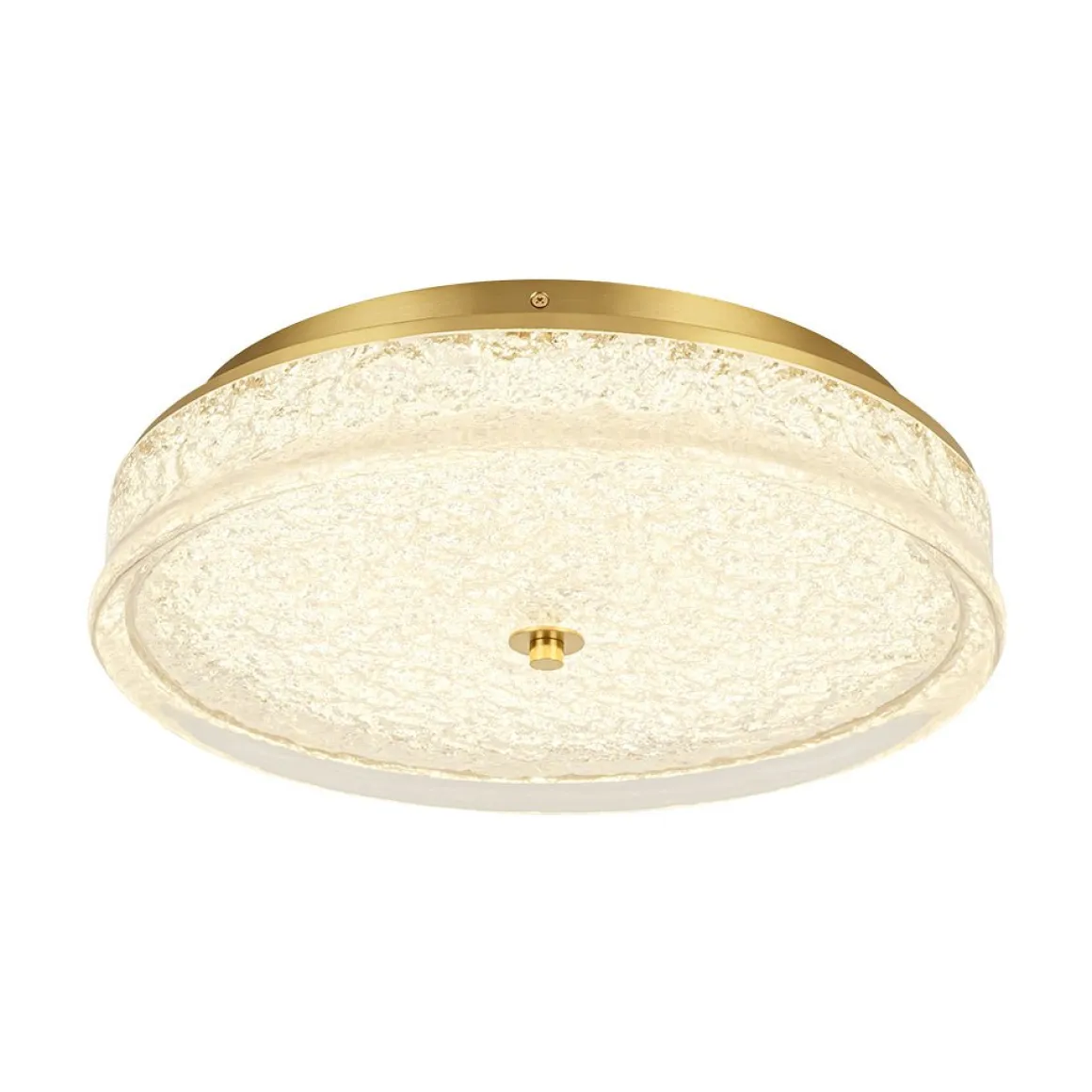 Brass Crystal Resin Art Dimmable LED Round LED Ceiling Light