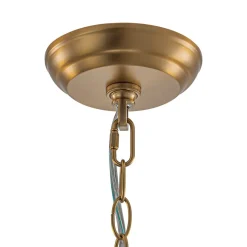 Brass Luxe Cluster Hammered Glass Globe Bubble Chandelier