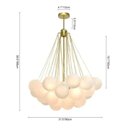 Cluster Frosted Glass Bubble Chandelier
