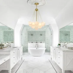 Cluster Frosted Glass Bubble Chandelier