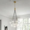 Contemporary Cluster Seeded Glass Globe Bubble Chandelier