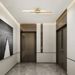 Contemporary Dimmable Linear LED Semi Flush Mount Light