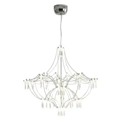 Contemporary Glam Starry Geometric LED Crystal Chandelier