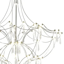 Contemporary Glam Starry Geometric LED Crystal Chandelier