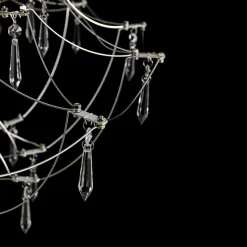 Contemporary Glam Starry Geometric LED Crystal Chandelier