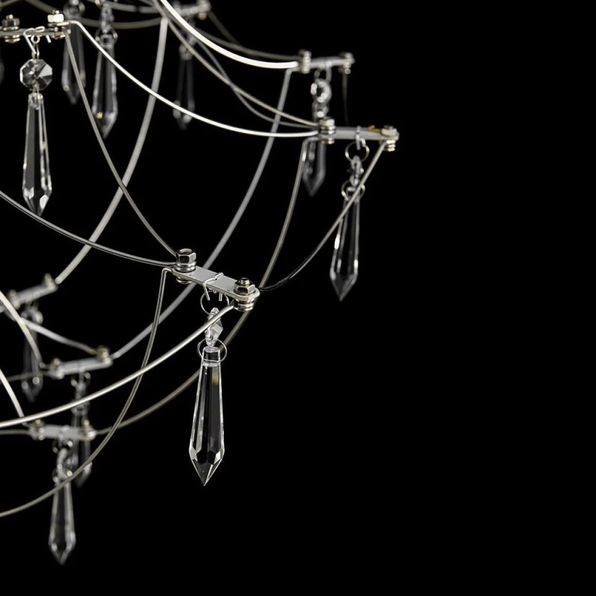 Contemporary Glam Starry Geometric LED Crystal Chandelier