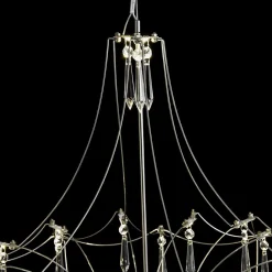 Contemporary Glam Starry Geometric LED Crystal Chandelier