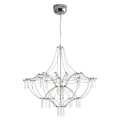 Contemporary Glam Starry Geometric LED Crystal Chandelier