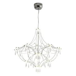 Contemporary Glam Starry Geometric LED Crystal Chandelier
