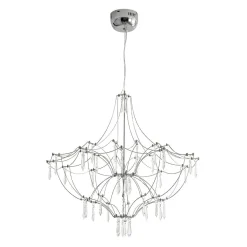 Contemporary Glam Starry Geometric LED Crystal Chandelier