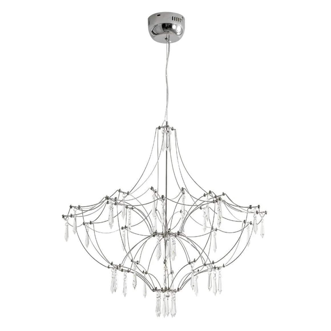 Contemporary Glam Starry Geometric LED Crystal Chandelier