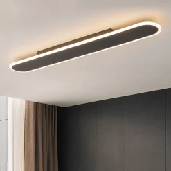 Contemporary Long Oval Warm Dimmable LED Ceiling Light