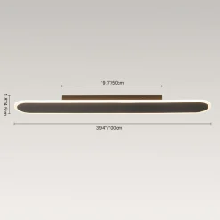 Contemporary Long Oval Warm Dimmable LED Ceiling Light
