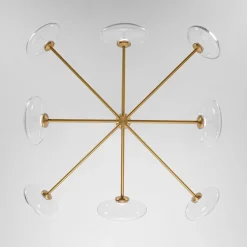 Designer Dimmable LED 8-light Glass Tiered Sputnik Chandelier