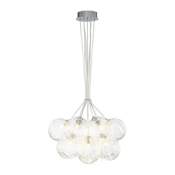 Dimmable Cluster Sculpture Texture Glass Globe Bubble Chandelier