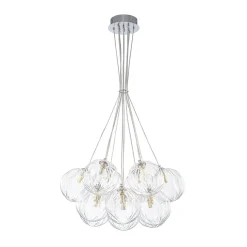 Dimmable Cluster Sculpture Texture Glass Globe Bubble Chandelier
