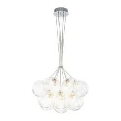 Dimmable Cluster Sculpture Texture Glass Globe Bubble Chandelier