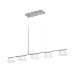 Dimmable LED Iridescent Glass Bell Island Chandelier