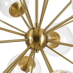 Dimmable LED Ripple Glass Bubble Sputnik Sunburst Chandelier