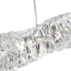 Dimmable LED Twisted Crystal Linear Island Chandelier