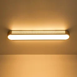 Farmhouse Black Mesh Wood Dimmable LED Oval Ceiling Light