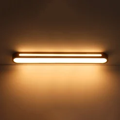 Farmhouse Dimmable LED Wood Oval Flush Mount Light