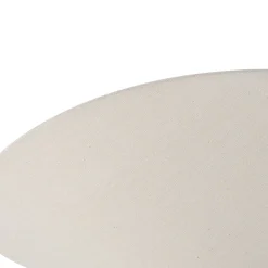 French Country Ivory Linen Conical Cage Semi Flush Mount