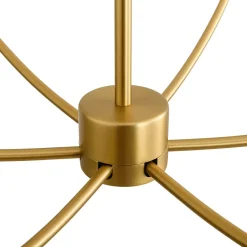 French Farmhouse Brass 2-Tier Candle Style Chandelier