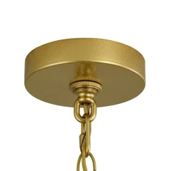 French Luxury Gold 2-Tier Metal Drum Cage Chandelier
