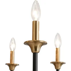 French Modern Iron 8-Light Candle Chandelier