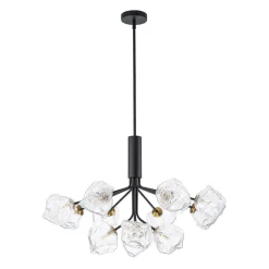 Funky Eclectic Frozen Icy Style Black Sputnik Chandelier