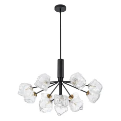 Funky Eclectic Frozen Icy Style Black Sputnik Chandelier