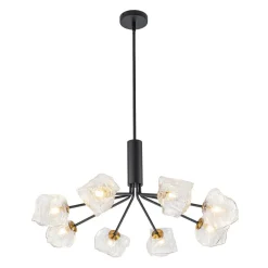 Funky Eclectic Frozen Icy Style Black Sputnik Chandelier
