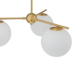 Funky Linear Sputnik Opal Glass Globe Tier Bubble Chandelier