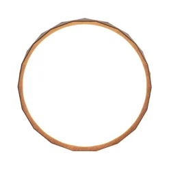 Geometric Wood Style Dimmable LED Flush Mount Light