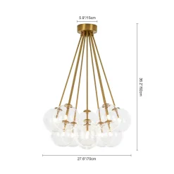 Glam Bouquet Cluster Glass Globe Bubble Ceiling Chandelier