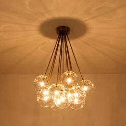 Glam Bouquet Cluster Glass Globe Bubble Ceiling Chandelier