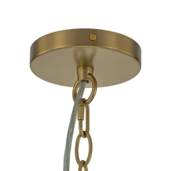 Glam Brass Cluster Ribbed Glass Globe Bubble Chandelier